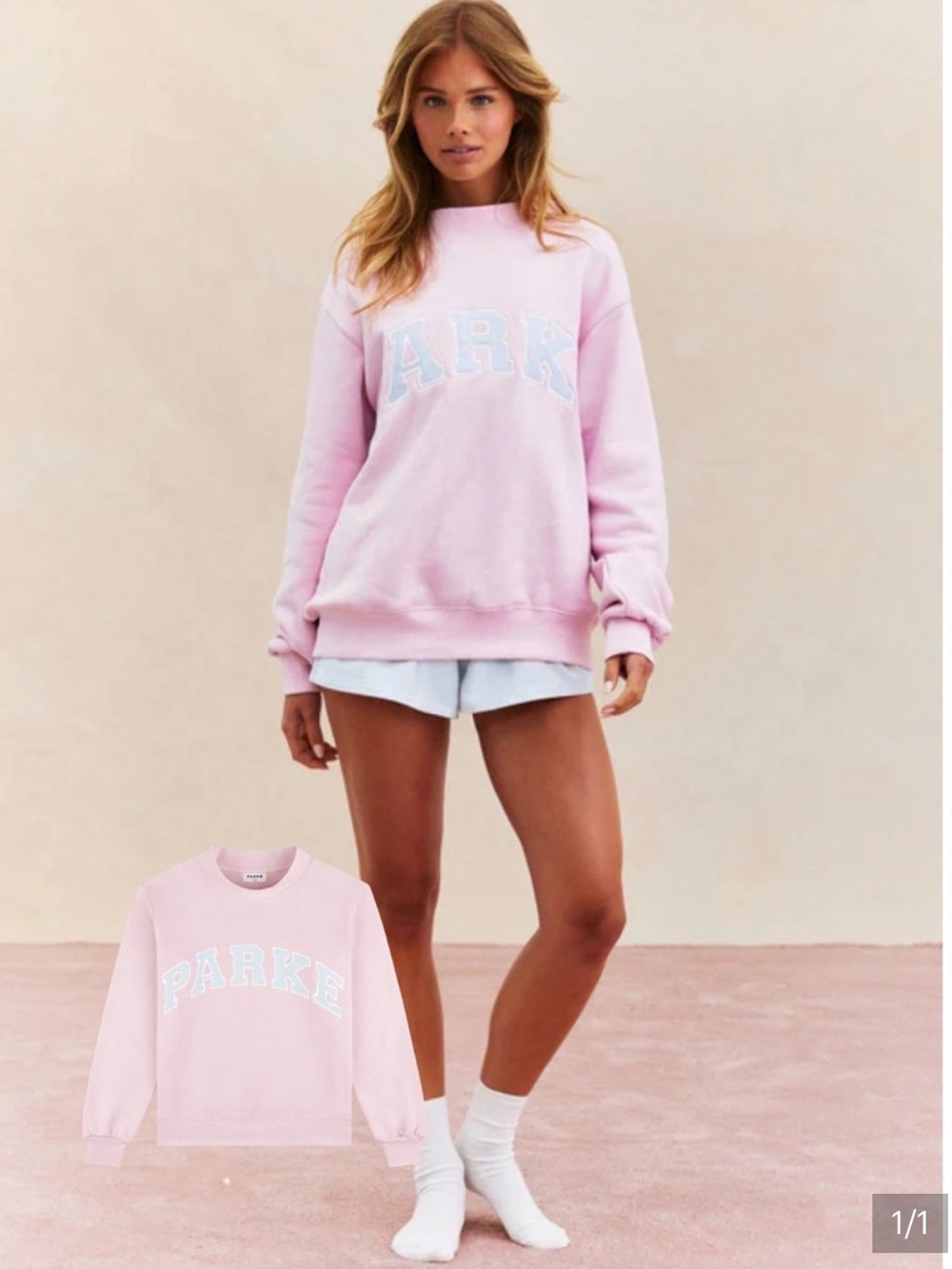 PARKE Birthday Varsity Mockneck Cupcake L/XL NWT Heritage Sweatshirt